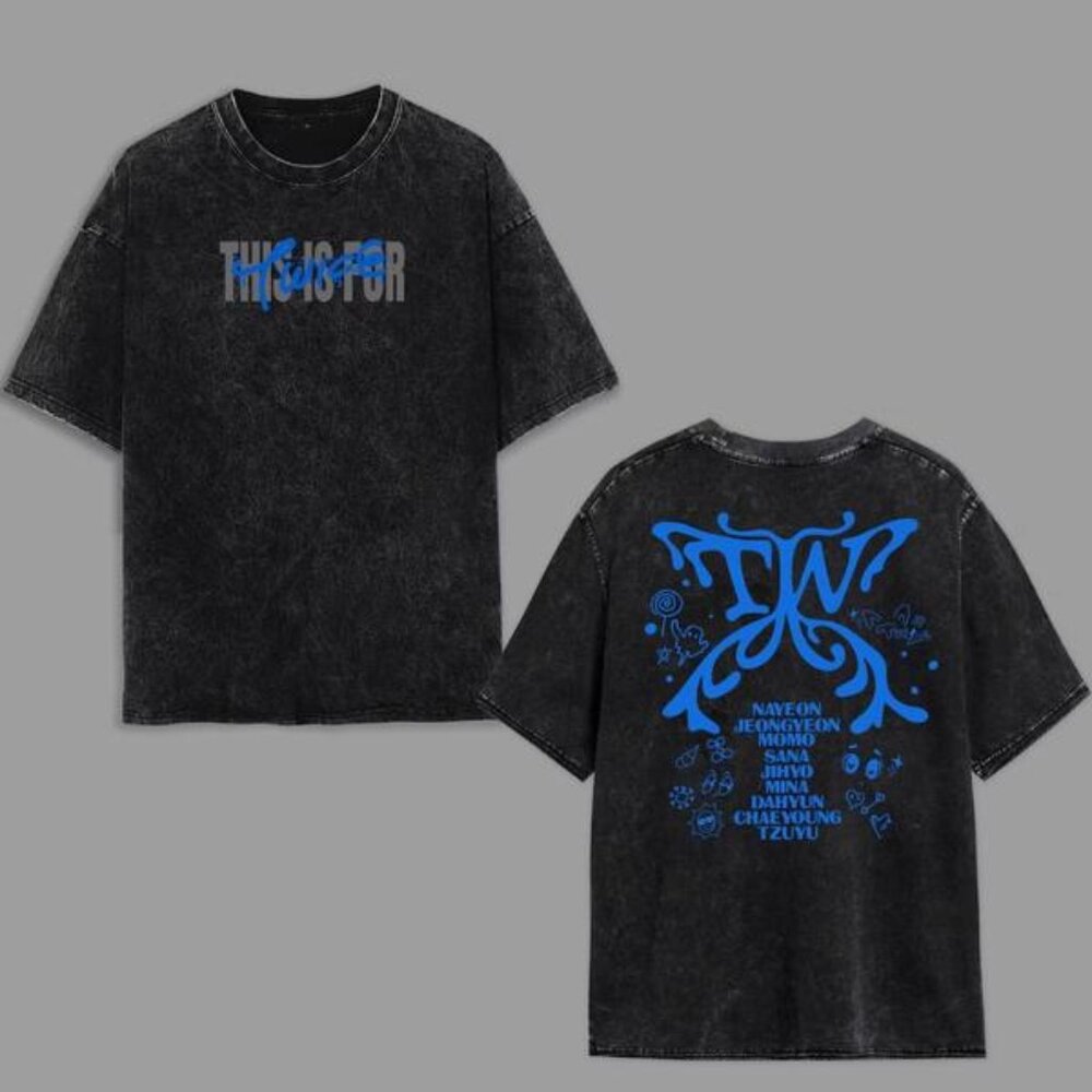 TWICE K-Pop World Tour Mineral Wash Vintage T-Shirt